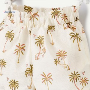 Summer Kids Shorts with Coconut Tree Print Baby Boys Girls Beach Shorts Children Cotton Casual Trousers