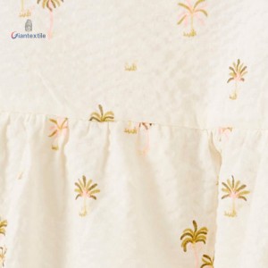 Summer Girls Dress with Palm Print – Cute Sleeveless Sundress for Kids