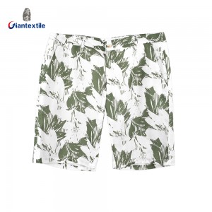 Men’s Summer Floral Print Shorts with Elastic Waistband and Pockets – Perfect for Beach or Casual Wear
