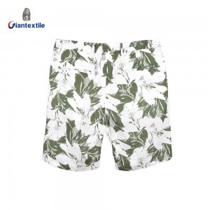 Men’s Summer Floral Print Shorts with Elastic Waistband and Pockets – Perfect for Beach or Casual Wear