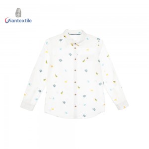 Giantextile Boys’ Long-Sleeved Shirt with Fun Print Design High Quality Children’s Clothing
