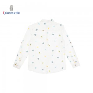 Giantextile Boys’ Long-Sleeved Shirt with Fun Print Design High Quality Children’s Clothing