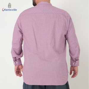 Giantextile Plus Size Men’s Stylish Patterned Shirt-Comfortable Long-Sleeve Shirts for Big and Tall Gentlemen