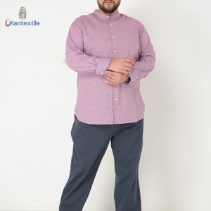 Giantextile Plus Size Men’s Stylish Patterned Shirt-Comfortable Long-Sleeve Shirts for Big and Tall Gentlemen