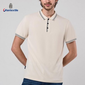 Men’s Classic Solid Color Short-Sleeved Polo Shirt with Contrast Trim for Everyday Wear and Sports