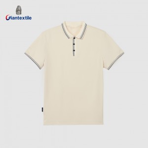 Men’s Classic Solid Color Short-Sleeved Polo Shirt with Contrast Trim for Everyday Wear and Sports