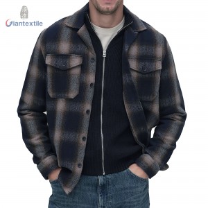 Men’s Plaid Flannel Shirt Jacket Winter Wear 100% Cotton Warm and Stylish with Pockets Overshirt by Giantextile GTCW202200G1