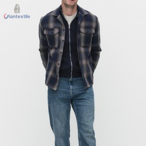 Men’s Plaid Flannel Shirt Jacket Winter Wear 100% Cotton Warm and Stylish with Pockets Overshirt by Giantextile GTCW202200G1