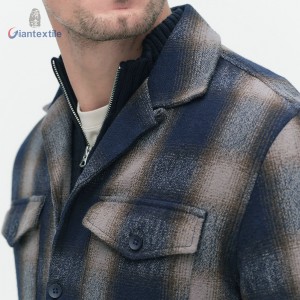 Men’s Plaid Flannel Shirt Jacket Winter Wear 100% Cotton Warm and Stylish with Pockets Overshirt by Giantextile GTCW202200G1